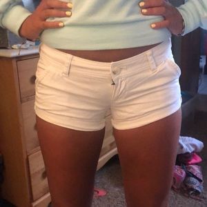 White Hollister Jean shorts